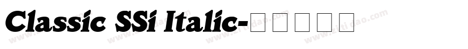 Classic SSi Italic字体转换